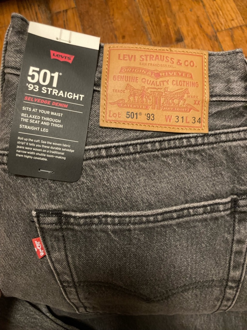 Levi’s Men’s 501 '93 Straight fit jeans - gray - Picture 3 of 5